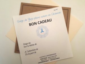 Bon cadeau stage yoga cévennes